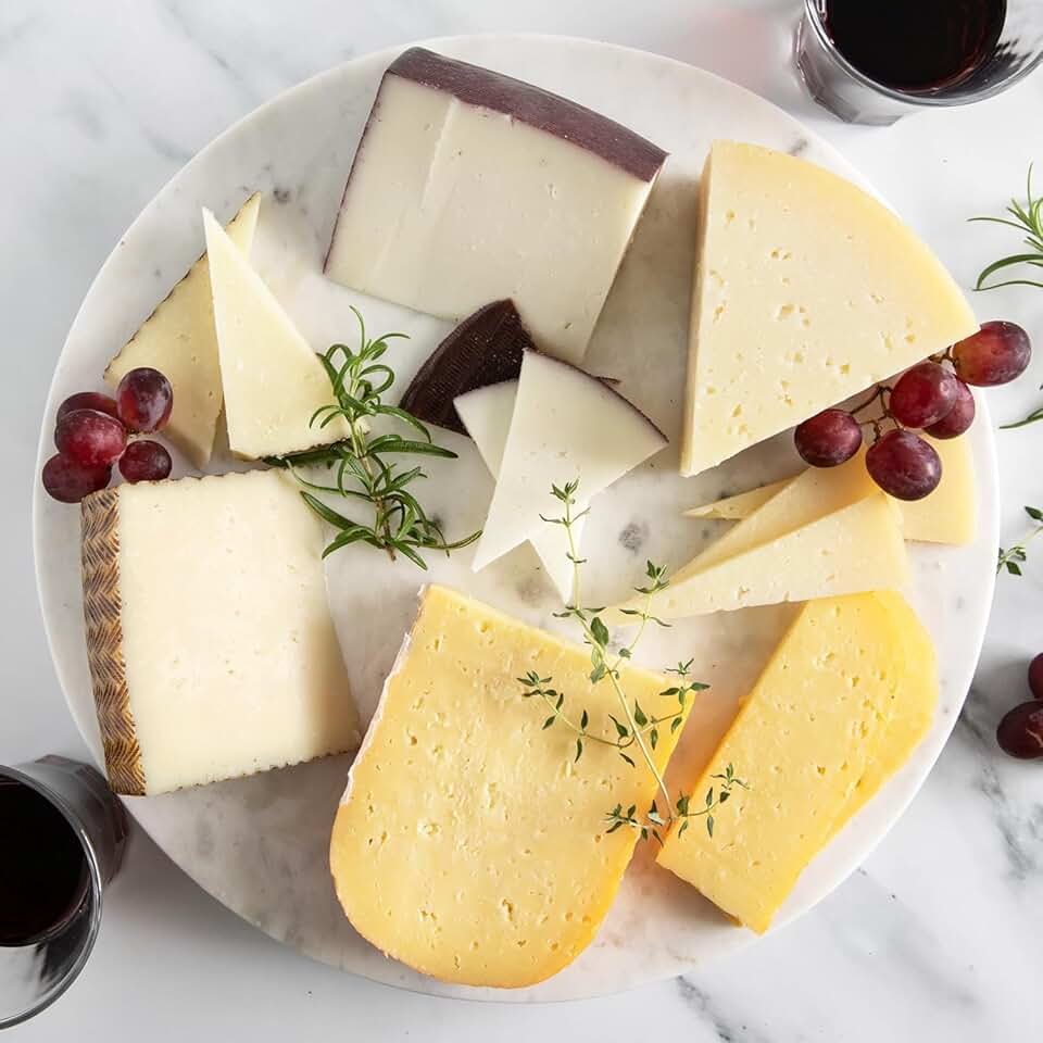 Spanish Cheese Assortment 2 lbs – Manchego, Idiazabal, Mahon, Goat Cheese (4 × 8 oz) – Imported Spanish Artisan Selection