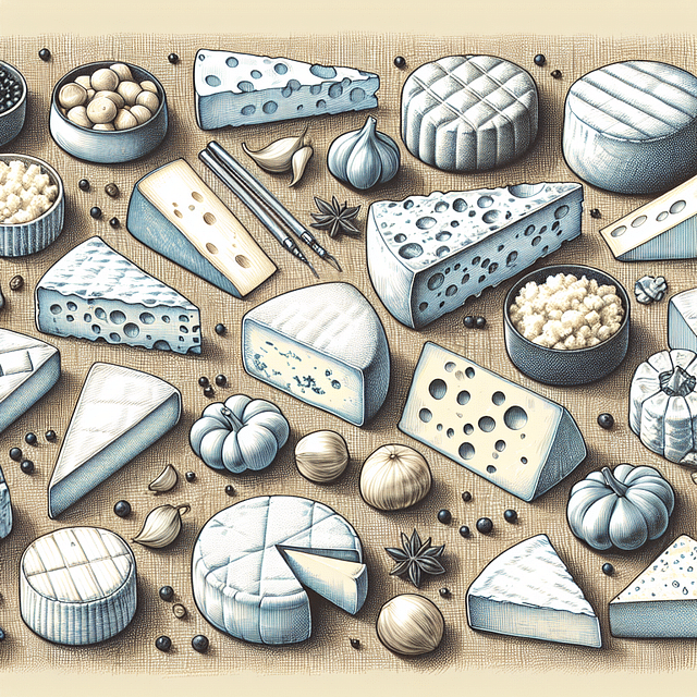 cheese assortment on organic linen