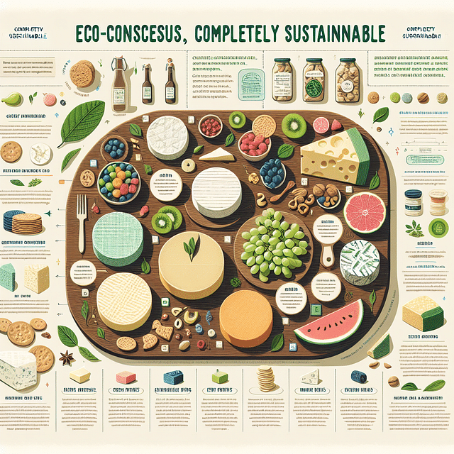 completed eco-friendly cheese board display