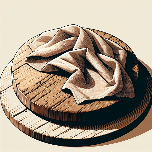 organic linen on a wooden table