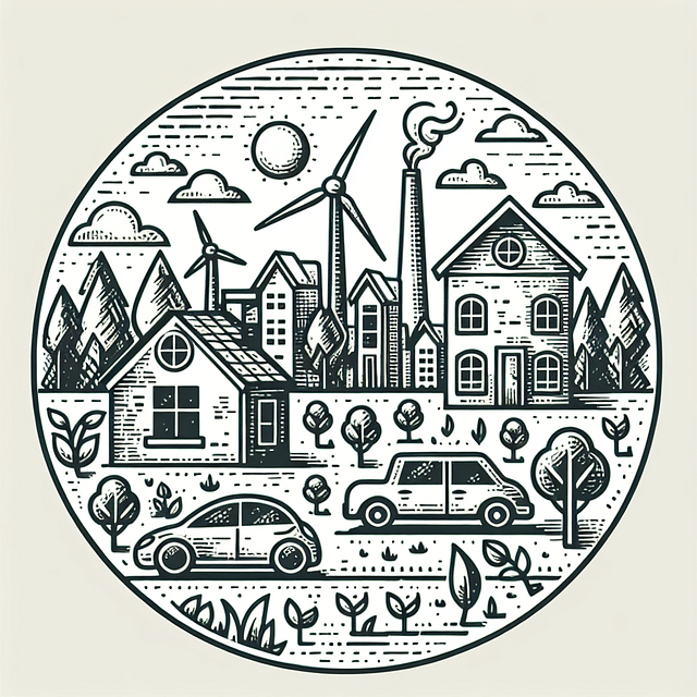 sketch of eco-friendly engraving design