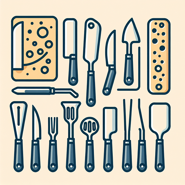 unique serving utensils for cheese board