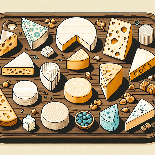 assortment of vegan cheeses on a wooden board