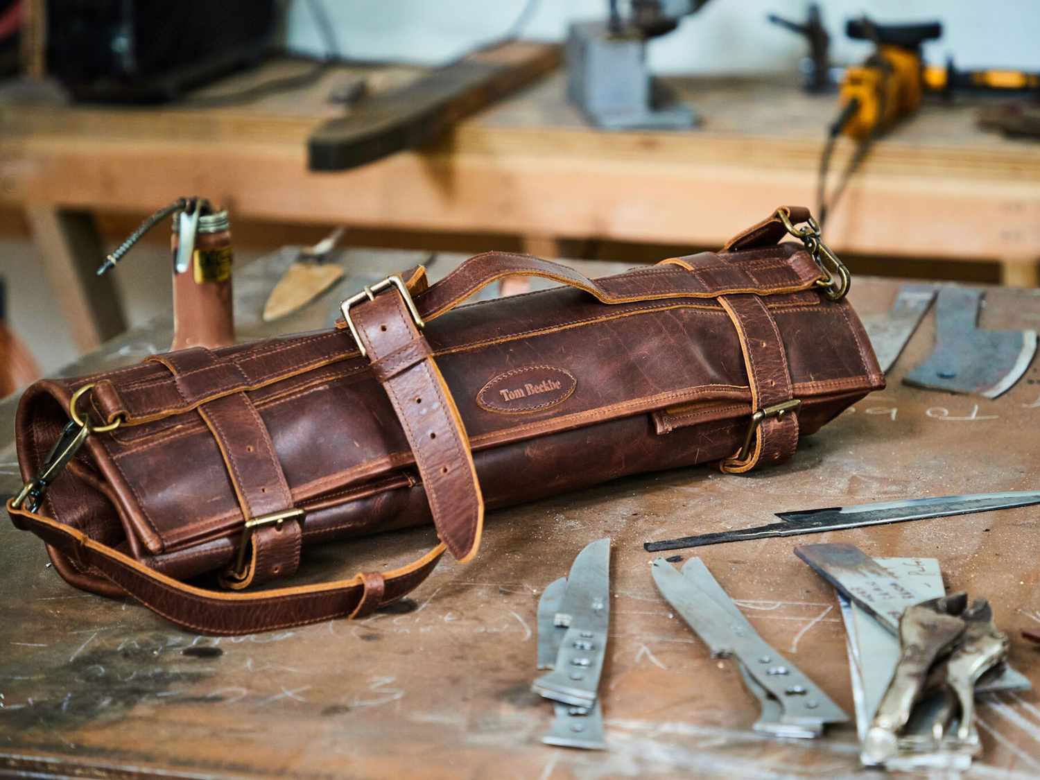 roll-up knife bag for cheese tools